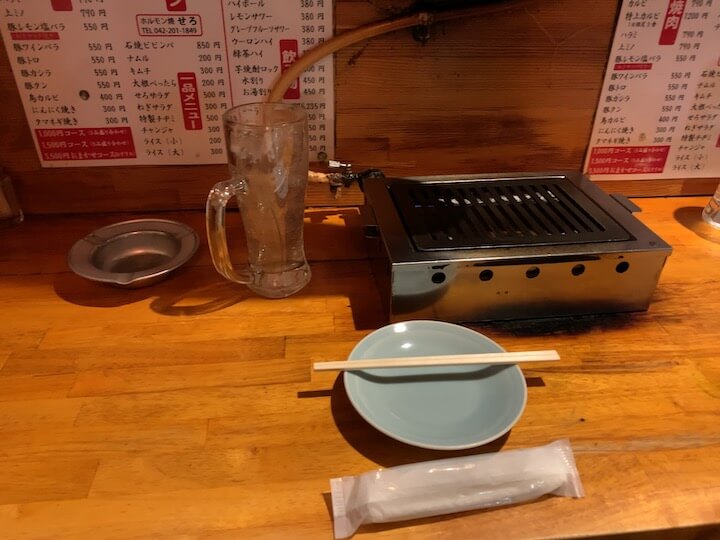 一橋学園駅の焼肉屋せろで一人焼肉